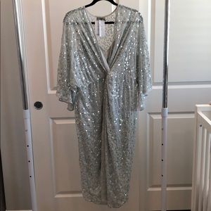 ASOS Maternity Scatter Sequin Knot Front Dress